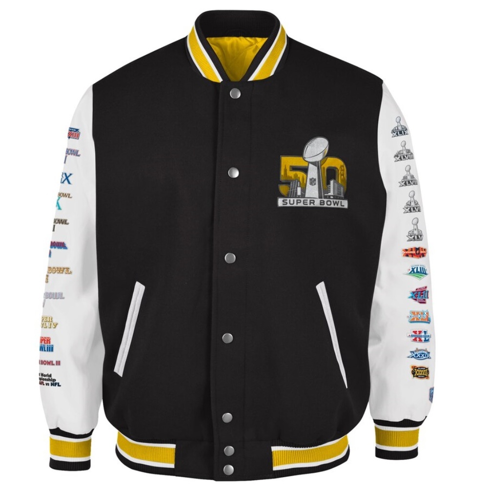 Super Bowl 50 Black Game Ball Commemorative Jacket